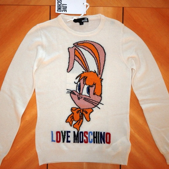 Love Moschino Embellished Knit Women’s Pullover Sweater Top Size Various NWT - Picture 2 of 12
